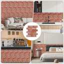 Faux Brick Wall Panels  Bold Red 3D Brick Wall Panels Foam Tiles Peel and Stick (10 Pack)  Peel and Stick Wall Panels for Apartment, RV, Bedroom Decor