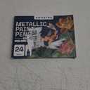 ARTISTRO Paint Pens for Rock Painting, Stone, Ceramic, Glass, Wood, Fabric, Scrapbooking, DIY Craft Making (24 Metallic Fine Tip)