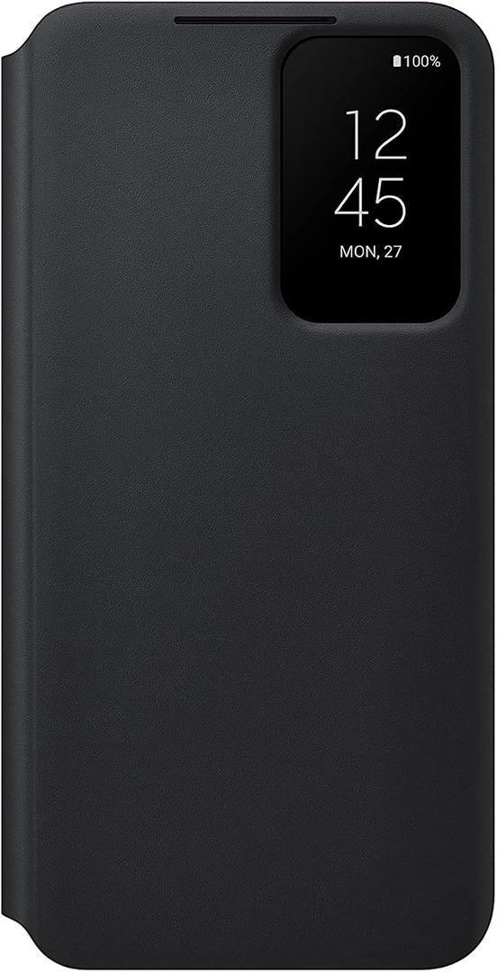 Samsung Galaxy S22 S-View Flip Cover, Protective Phone Case, Tap Control, Cutting Edge Design, US Version, Black, (EF-ZS901CBEGUS)
