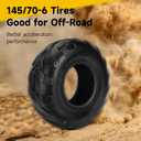 HIAORS 145/70-6 145 70-6 Tire Tubeless Compatible with Coleman CC100X CT100U GMB100 Baja Dirt Bug Doodle Bug DB30 Motovox MBX10 MBX11 Monster Moto MMB80 Mini Bike Kazuma 110cc ATV Quad Go Kart 2 Pack