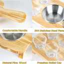 Shot Glasses Serving Tray Tequila Shot Glass Holder with 6 Shot Glasses Set Unique Wooden Holder for Drinking, Serving, Display and Storage for Bar, Restaurant,Tequila Gifts for Housewarming