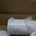 Tioncy 10 Pcs 2 Gallon Plastic Buckets with Lids, Handles, White