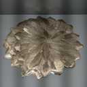 Christmas Placemat Set of 8,Gold Poinsettia Christmas Flower Place Mat Round Placemt Table Decorations for Home Kitchen Dining Holiday