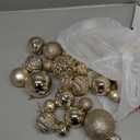 36 Pieces Christmas Ball Decoration Set, Shatterproof Hanging Christmas Xmas Tree Ornaments, Indoor & Outdoor Decoration for Wreath and Party Decorations (Gold)