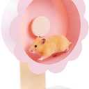 Hamster Wheel Super-Silent Hamster Exercise Wheels- Quiet Spinner Hamster Running Wheels with Adjustable Stand for Hamsters Gerbils Mice Or Other Small pet (Pink, Medium)