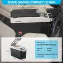 12 Volt Center Console Fridge,Car Refrigerator 16QT(15L) Cooler (-4-50),Car Refrigerator RV Fridge,Portable Electric Cooler with 12/24V DC&110V AC, For MPV,RV,Van