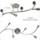 Modern Brushed Nickel Light Fixture Ceiling 5-Lights,Flush Mount Sputnik Chandelier Sliver for Kitchen,Office,Bedroom,Living Room,Dining Room(Bulbs Not Included)