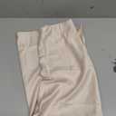 Womens Satin Silk Maxi Slit Skirt Elastic Waistband Leopard Print Maxi Long Satin Slit Skirts for Women (Beige)
