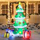 Joiedomi Christmas Inflatables Tree Outdoor Decoration, Giant Christmas Inflatable Tree with 3 Gift Boxes with Build-in LEDs for Blow Up Xmas Decoration, Indoor Outdoor Yard Garden Lawn Dcor