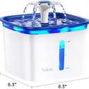 Veken Innovation Award Winner 95oz/2.8L Pet Fountain, Automatic Cat Water Fountain Dog Water Dispenser with Replacement Filters for Cats, Dogs, Multiple Pets (Blue, Plastic)