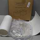 Lamp Shades Set of 2–.”   .”   .”  Drum Lamp shades–Fits HarpStyle Bedside & Floor–Easy Assembly(Ships Rolled Flat) (White  Pack of 2, Medium)