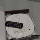 Rechargeable Shower Lights for Inside Shower, 12000mAh Motion Sensor Wireless RGB Ceiling Light with Remote No Wiring, Battery Operated Closet Lights Cordless LED Overhead Lighting for Bathroom (White)