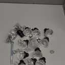 Amylove 8 Set Crystal Door Knobs Mortise Style Fluted Glass Door Knobs Antique with Spindle Antique Doorknobs for Interior Doors (Bronze)