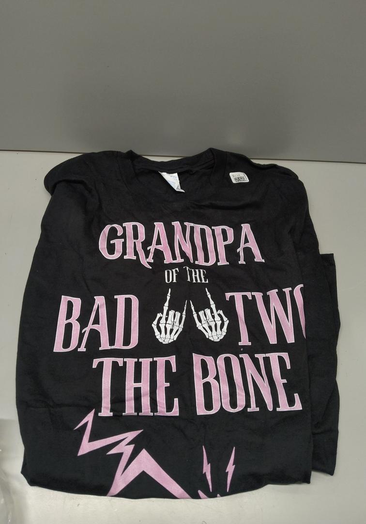 Grandpa of the Bad Two The Bone Rock-and-Roll 2nd Birthday T-Shirt