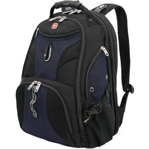 SWISSGEAR 1900 ScanSmart TSA Laptop Backpack Fits 17 Inch Laptop with RFID Protection and Tablet Pocket, Blue/Black, 19-Inch