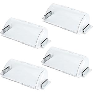 Air Vent Deflectors Adjustable Magnetic Heat and Vent Cover,9" to 15"Inches-Heavy Duty Unbreakable Plastic with Magnet Secure Design for Vent Covers for Home FloorSidewalCeiling Registers,4 Pack