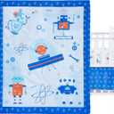 Viviland 3 Pieces Baby Bedding Set for Boy Girls, Baby Bedding Set for Newborn, Infant & Toddler - Robot