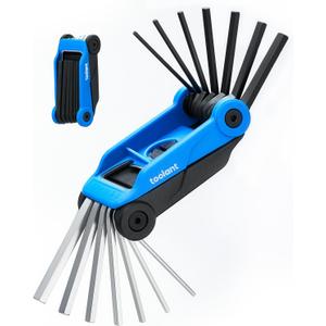 14PCS Folding Allen Wrenches Sets(Metric and SAE), Metric Allen Key Set 2mm- 6mm, SAE Hex Key Set 5/64”- 1/4", Folding Hex Keys for Home Repair and Bikes（EDC）
