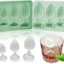 Ice Cube Mold Tray Novelty - Silicone Ice Cube Tray with Large Thick Fun Shapes for Perfect Whiskey Cocktails, Brandy & Juice Beverages! (green)