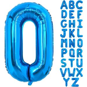 TONIFUL 40 Inch Large Blue Letter O Balloon - Giant Alphabet Foil Mylar for 2026 Graduation Birthday Party, Anniversary, New Year, Graduation Supplies Decorations