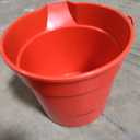 Winco Heavy-Duty Plastic Bucket/Utility Pail with Pour Spout, 10 Quarts, Red