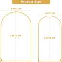 UDEAR 7.2FT Metal Arch Backdrop Stand,for Wedding Backgrounds Climbing Plants Event Decorations Outdoor Ceremonies,Gold