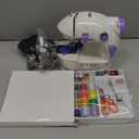 Magicfly Mini Sewing Machine with Extension Table, Dual Speed Portable Sewing Machine for Beginners with Light, Sewing Kit for Household Use, White