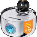 Wireless Cat Water Fountain Cordless: Stainless Steel Cat Fountains for Drinking - 88oz/2.6L Battery Operated Pet Water Fountain Indoor with Motion Sensor - Rechargeable Automatic Water Dispenser