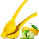TEZZ Lemon Squeezer, Premium Large Heavy Duty Handhelp Juicer for Lemon, Metal Hand Press Citrus Juicer, Lime Squeezer Bar Tool, Manual Citrus Press (Yellow)