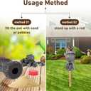 Owl Decoys to Scare Birds Away, 2 Pack BobbleHead Fake Owls Plastic Scarecrow Bird Deterrent, Nature Enemy Scarecrow Plastic Owl Statues, Garden Decor Statues for outside, Patio, Lawn, Yard Decoration