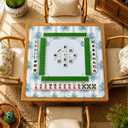 Blue Coastal Palm Tree Mahjong Mat 31.5" x 31.5"