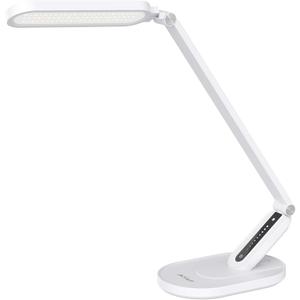 JKSWT Desk Lamp, for Eye Care, Dimmable Table Lamp with 5 Colour Modes, 72 LEDs with USB Charging Port, Touch Control and Memory Function, Office Lamp (White)
