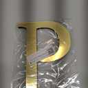 PATIKIL 7.87 Inch 3D Acrylic Alphabet Mirror Wall Stickers Letter P Self-Adhesive Home Decor Letter Sign Art Sticker Decal for DIY Home Decoration Light Gold