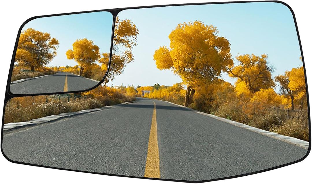 Driver Side Mirror Replacement for Chevy Silverado 1500 2500 3500 HD,for GMC Sierra 1500,Sierra 2500 3500 HD, 2019-2023 - Left Side Mirror Glass, Rear View Mirrors Glass with Power Heated