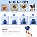 Queenmore Dog Cone XL, Soft Dog Cones for Large Dogs After Surgery, Cone for Dogs to Stop Licking, Elizabethan Collar for Pet, Alternative to Recovery Collar for Large Breeds, Blue XL