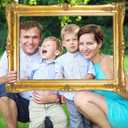 Large Photo Booth Props 32 x 24 Inch Gold Picture Selfie Frame Vintage Photo Frame Creative Friends Party Photo Props Accessories for Wedding Bridal Shower Bachelorette Birthday Party Supplies Decor