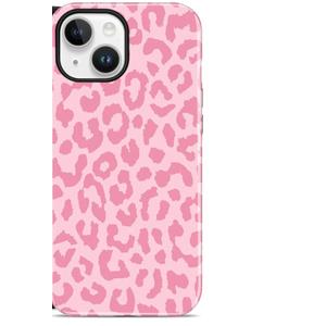 SAKUULO Magnetic for iPhone 13 Case Hot Pink Leopard Print Pattern [Compatible with MagSafe] Wireless Charge Strengthen Protection Cover, Hot Pink Leopard (6.1")