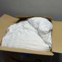 CozyLux Full Size Comforter Sets with Sheets 7 Pieces, White Seersucker Bed in a Bag Textured Luxury Soft Bedding Set with Down Alternative Comforter, Sheets, Pillowcases & Shams for All Seasons