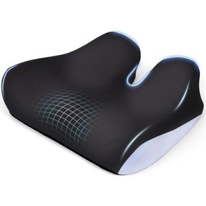 Extra Large Seat Cushion for Tailbone Pain Relief, Ergonomic Office Chair Cushion, Memory Foam Coccyx Cushion, Relief Sciatica and Back Support, Orthopedic Pillow (Blue)