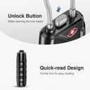3 x Puroma 2 Pack TSA Approved Luggage Locks, 4 Digit Combination Travel Cable Locks Resettable Code Lock with Zinc Alloy Body for Suitcase, Toolbox, Backpack, Bag, Gym Locker (Black)