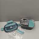 Electric Lunch Box Food Heater, 80W Portable Warmer for Car Truck Work with 304 Stainless Steel Container, 12V/24V/110V Green Heated Lunch Box Suitable for Ideal Driver/Work/Gift