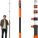 AgiiMan 26FT Reach Telescoping Pole - 5 to 20FT Extension Pole, Portable Aluminum Telescoping Rod with Easy Flip Lock, Paint Roller Extension Poles for Paint Dusting, Window Cleaning