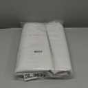 H.VERSAILTEX Linen Curtains 100% Blackout Curtains for Bedroom 96 inch Long Full Light Blocking Nature Linen Blended Window Curtains for Living Room Nickel Grommet (2 Panels, Heathered White)