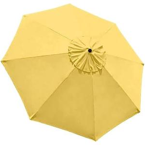 EliteShade USA 9FT Patio Umbrella Replacement Covers 8 Ribs Market Umbrella Canopy Cover (CANOPY ONLY) (Yellow)
