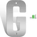 8 x 3 Inch Stainless Steel Metal Floating Address Numbers, Silver Metal House Letters, 304 Stainless Steel House Address Letters and Numbers, Modern Door Number and Letter for Home Hotel Office (G)