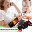 Red Light Therapy for Wrist, Carpal Tunnel Support Device with Heat Vibration, Wrist Massager with 36 LED 660nm/850nm, Cordless Heating Pad Wrap, 3000mAh Rechargeable for Hand Comfort Daily Relaxation
