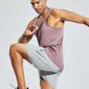 MIER Men's Sleeveless Workout Shirts Quick Dry Swim Athletic Gym Running Muscle Beach Tank Tops for Men (L)