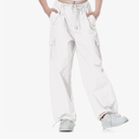 Rolanko Parachute Pants for Girls Y2K Cargo Trousers with Pockets Harajuku, Large