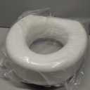 HealthSmart Enhanced Comfort 5" Raised (Round) Toilet Seat Risers for Seniors 5 Slip Resistant Pads FSA/HSA Eligible Padded Toilet Seat Elevation 15.7 x 15.2 x 6.1