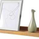 20 Inch Floating Shelves Wall Mounted, Rustic Wall Shelves for Decor and Storage, Natural Solid Oak Wood Shelf, Picture Ledge for Bedroom/Bathroom/Living Room/Kitchen, Natural Color, 20*4*1.5 (1 Pack)
